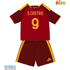 Billiga AS Roma Santiago Castro #9 Hemmatröja Barn 2026-27 Kortärmad (+ Korta byxor)